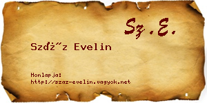 Száz Evelin névjegykártya