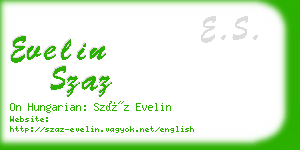 evelin szaz business card